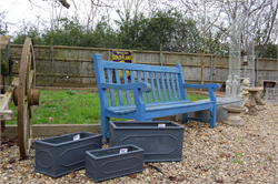 Garden Benches, Planters, Cart-wheel